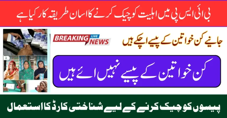 BISP 8171 Eligibility Check Through SMS And Web Portal 2025 Latest Update